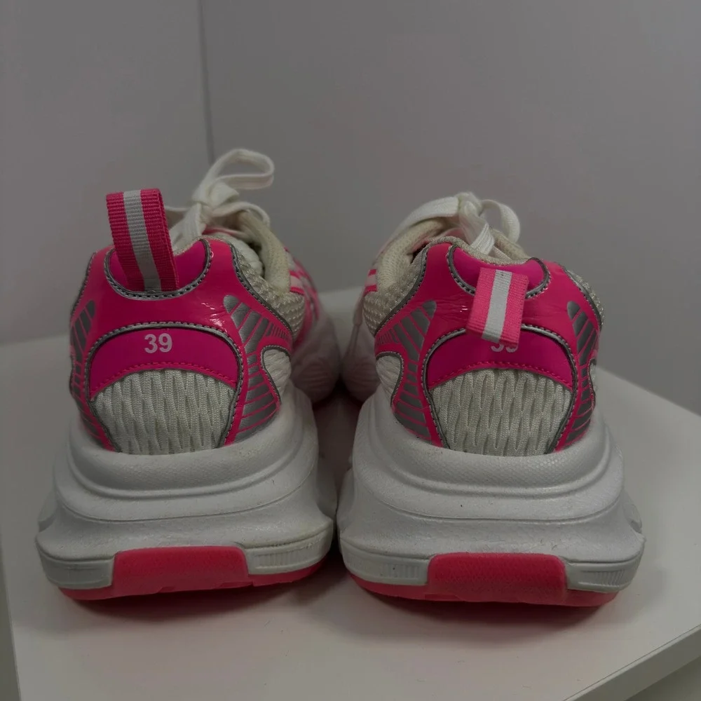 Chunky Sneakers‎ Women Size 9M Hot Pink White Mesh Athletic